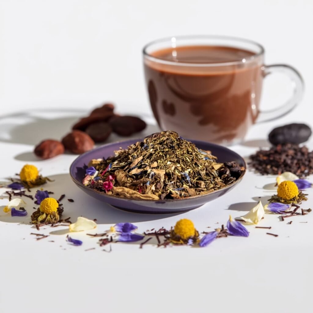 Rooibos façon Chocolat Chaud Rooibos avec tasse de Chocolat Chaud